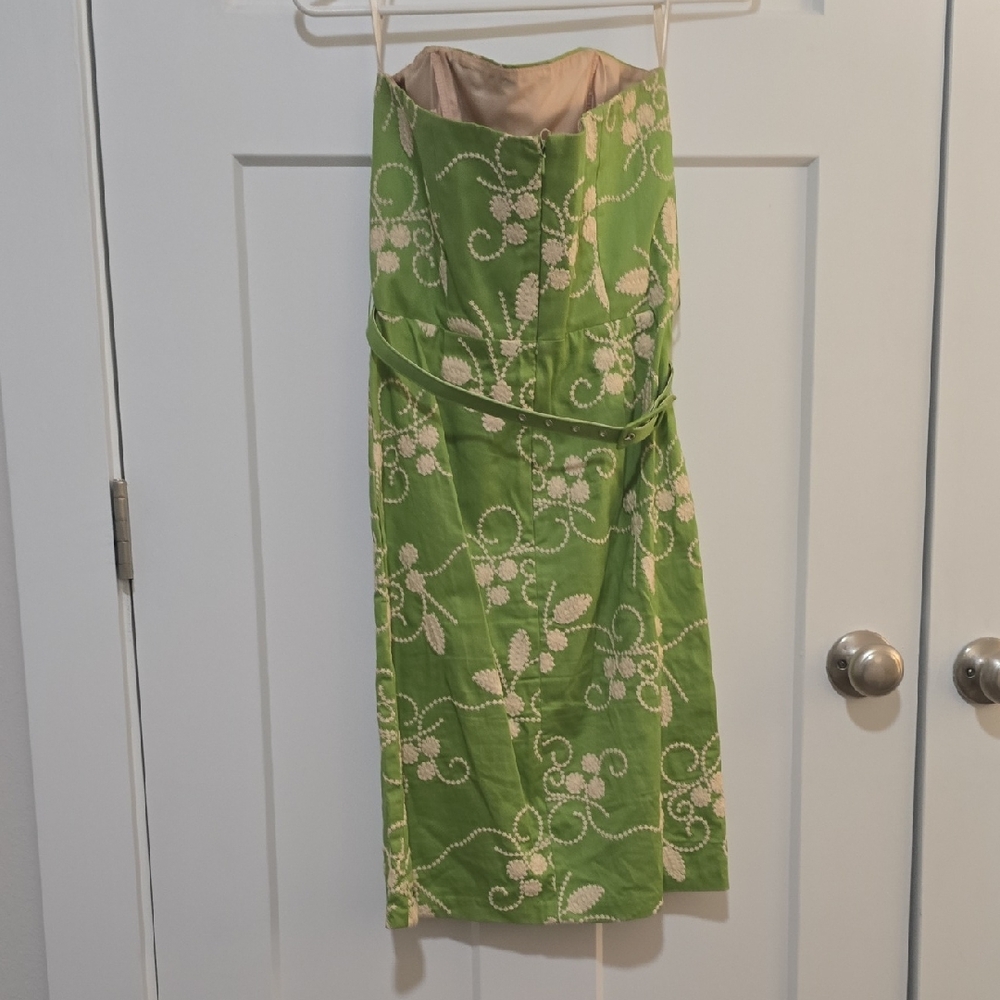 Cache Green Strapless Sheath Dress for Weddings
